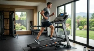 Utilisateur s'entraînant sur un tapis de course inclinable pour un travail cardio efficace