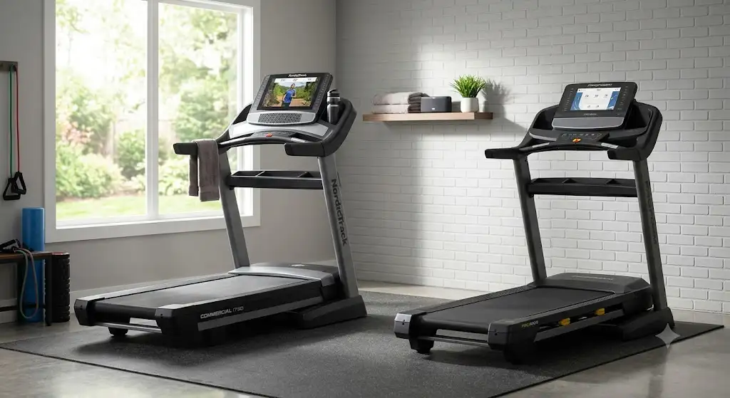 Comparatif entre les tapis de course nordictrack vs proform pour le fitness à domicile.